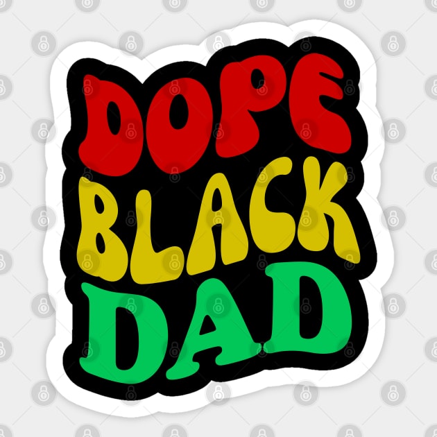 Dope Black Dad Pan African Colors Sticker by UrbanLifeApparel